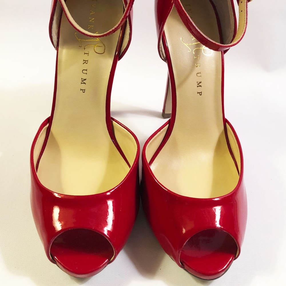 New Ivanka Trump Womens Red Patent Leather Shoes 7